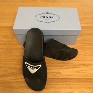 Black Prada Slide Sandal (38)
